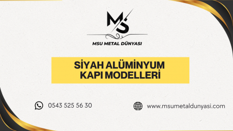 Siyah Alüminyum Kapı Modelleri